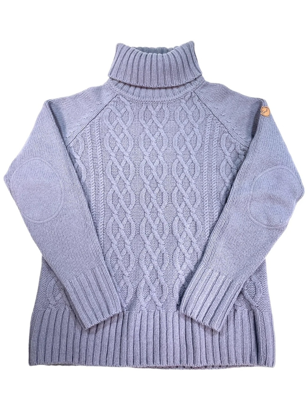 Fjallraven Ovik Cable Knit Roller Neck W Purple Size Large